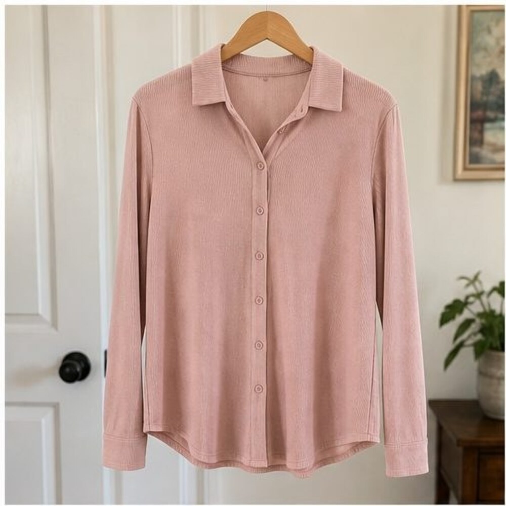 Blush Pleated Blouse